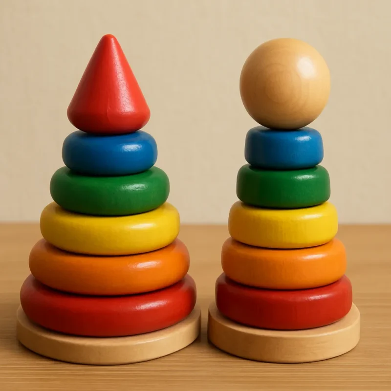 Top 10 Educational Toys For Two-Year-Old's Wooden stacking toys