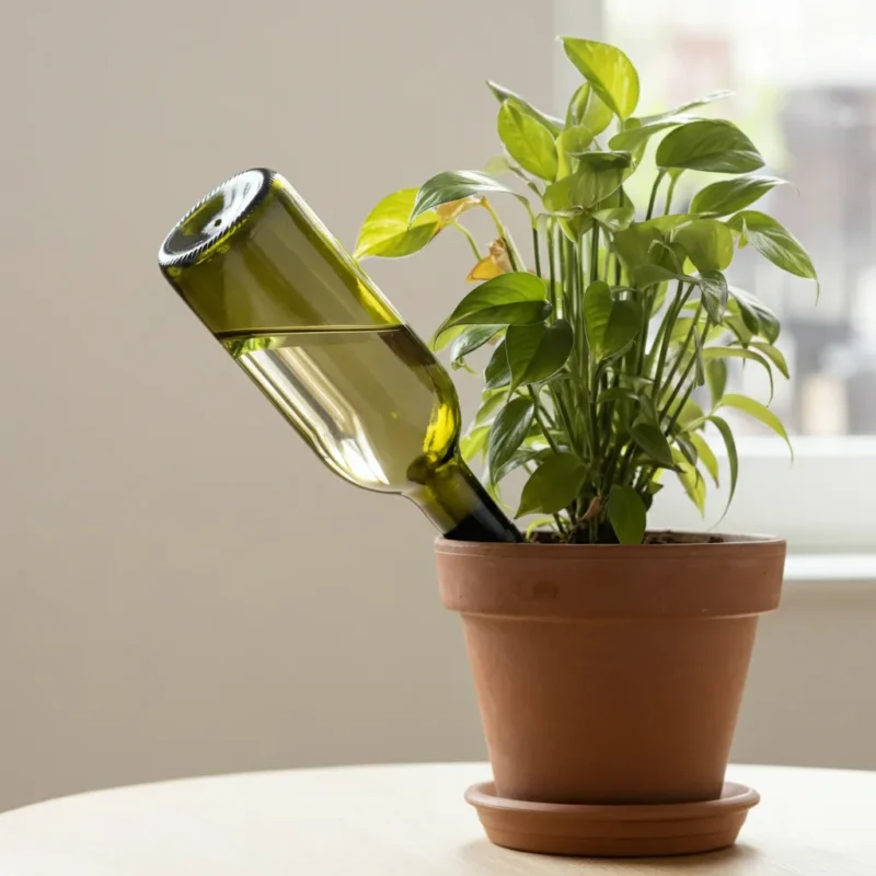 Wine Bottle System Self Watering Pots Ideas
