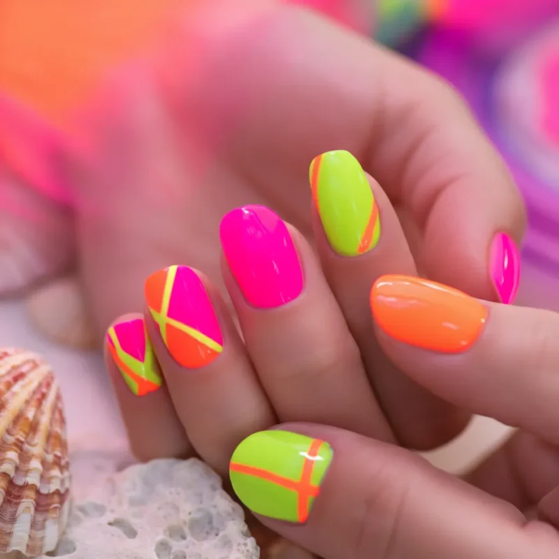 Neon Brights summer nails trends Summer Nails 2025 | Trends, Colors, and Care Tips