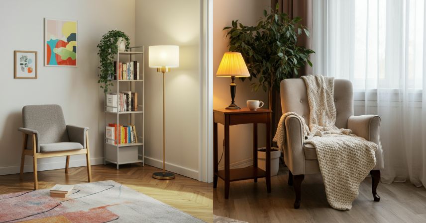 What to put in corner of living room corner ideas
