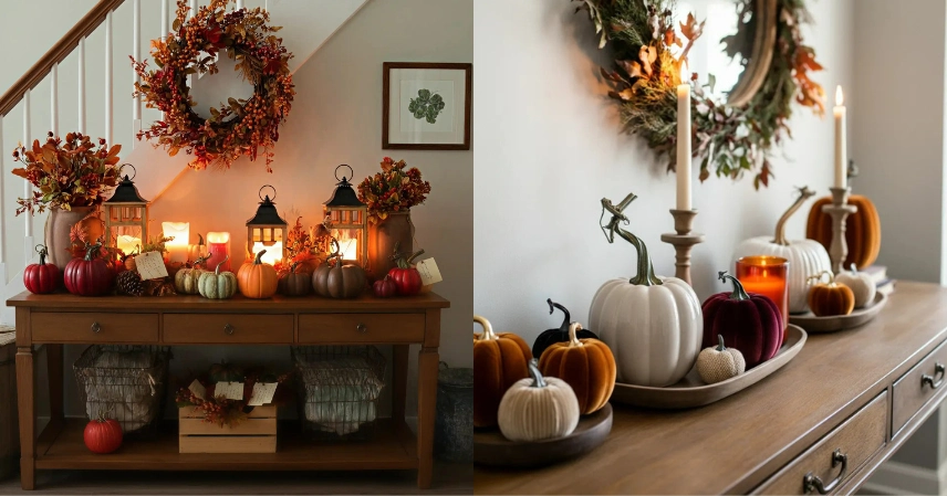 Fall Entryway Table Decor ideas